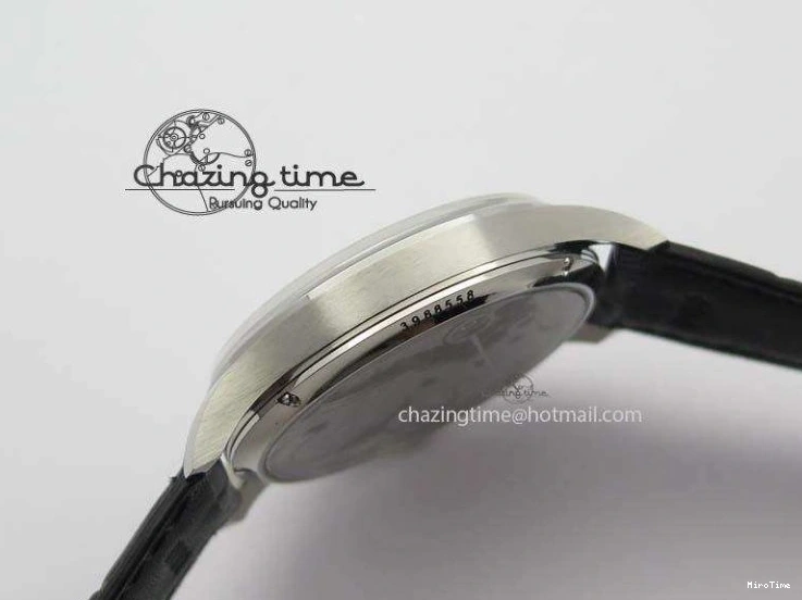 MIROTIME 0424 Effortless Portuguese IW544404 SS White Dial On Black Leather Strap A 7257